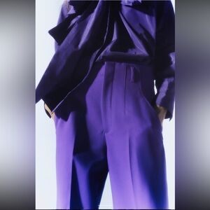 BNWT Zara High Waisted Straight Cut Trouser Sz S